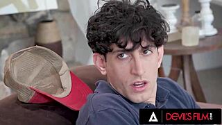 I caught my stepson fapping and finished the job for him