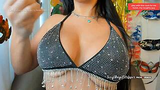 hey brazilian carnaval cosplay slut dirty talks joi cum in mouth samba tits flash