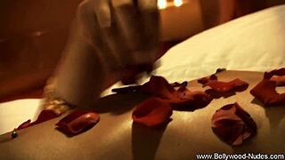 Brunette Indian mature solo teases curves to arouse her man fully