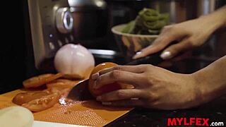 hey kid, mom's cooking dinner and you're eyeing that juicy milf ass