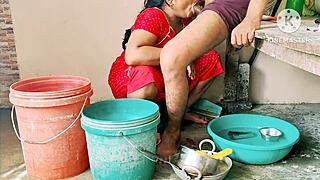 Desi Mature Mommy Fucks Horny Neighbor Boy with Big Cock Cum in Mouth