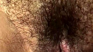 hairy latina spreads wet pussy wide open