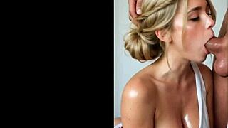 Busty AI Blonde Sucks Monster Cock Preview