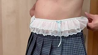 my sexy japanese maid in bloomers bunny anal plug and nipple accessories feels so good