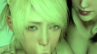 lunafreya nox fleuret white stockings blowjob riding cum swallow fap fest