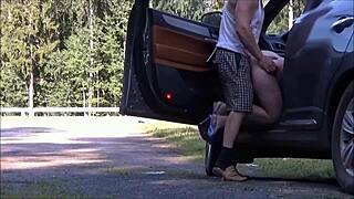 ever banged a muscular milf traveler doggystyle in the car?