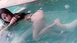 what if helen star submits poolside with vibrator oral blindfold?