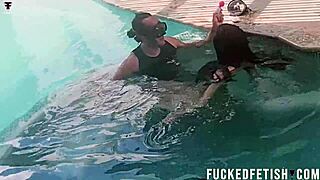 what if helen star submits poolside with vibrator oral blindfold?