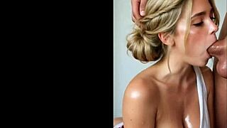 Busty AI Blonde Sucks Monster Cock Preview