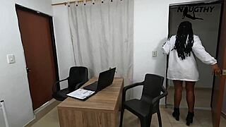 i bend my beautiful patient over doggystyle lick her pussy then fuck hard