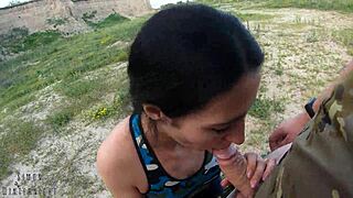 hey black lynn suck my cock sloppy outdoors??