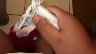 Stepmom catches me jerking to panties, sucks me off