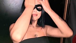 Brunette Wife Swallows Gloryhole Cum While Cuckold Watches