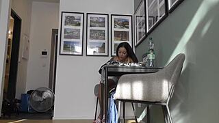 Alia tries lingerie and summer dress on and off panties perfect body tight shaved pussy petite milf