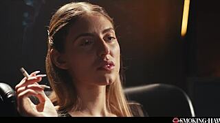 Pov Blonde Babe Smokes Cigarette Before Smokey Blowjob Handjob