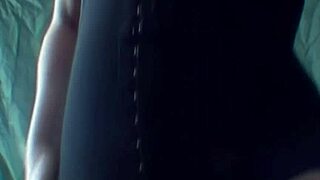 Blonde Housewife Dances, Flashes Tits and Bush