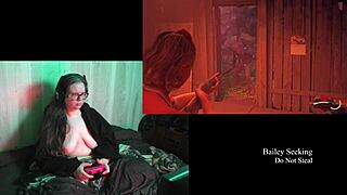 NAKED BBW BRUNETTE WITH BIG TITS STRIPS DOWN!