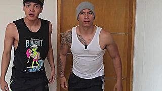 Hubby watches young stud double penetrate milf ass cowgirl