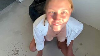 squirting orgasm floods floor with my milf secretions in public outdoor bliss