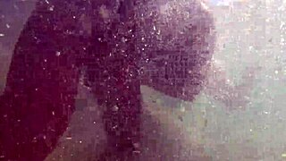 Hot milf's juicy pussy rides big cock underwater in pool sauna deepthroat frenzy