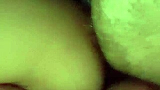 Aby takes huge vibrator deep in her tight asshole