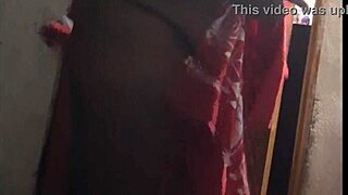 Fresh From Shower With Dripping Wet Ebony Pussy!