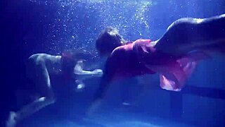 Lilia Mihalkova And Natalia Kupalka Underwater Lesbian Pool Play