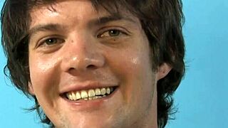 cute twink strokes massive boner on sofa solo tease