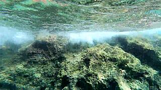 Hot milf's juicy pussy rides big cock underwater in pool sauna deepthroat frenzy