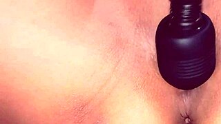 Bluee masturbates close-up squirting hard into your mouth!