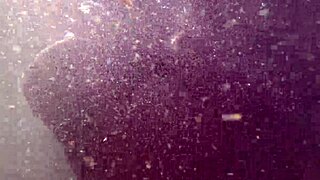 Hot milf's juicy pussy rides big cock underwater in pool sauna deepthroat frenzy