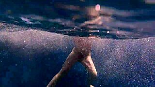 Hot milf's juicy pussy rides big cock underwater in pool sauna deepthroat frenzy