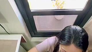 indonesian babe cheats with boss for cash thrill