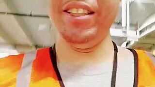 wow asian amateur strolls outdoors during work in public asmr sfw solo vibes!!