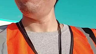 wow asian amateur strolls outdoors during work in public asmr sfw solo vibes!!