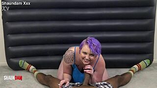 Smoking Cigs on Shaundam Big Black Cock