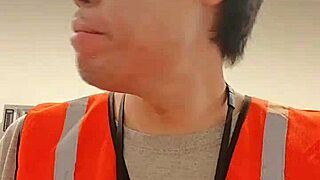 wow asian amateur strolls outdoors during work in public asmr sfw solo vibes!!