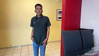 Nympho inked glasses-wearing latina step-sister begs step-brother for facial after creampie pounding