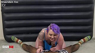 Smoking Cigs on Shaundam Big Black Cock