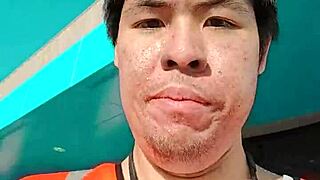 wow asian amateur strolls outdoors during work in public asmr sfw solo vibes!!