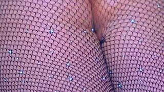 my puffy shaved asian teen pussy slides on glass dildo wet orgasm sensual