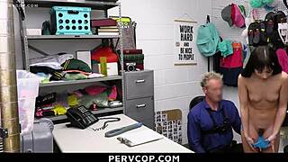 caught shoplifting teen bent over for cop blowjob doggystyle punishment