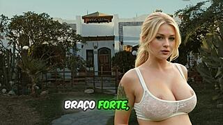 pregnant brazilian gives milky blowjob with cum swallow?