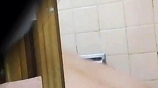 voyeur spies colombian milf professor upskirt pussy in promotion trip bathroom