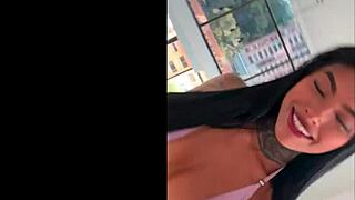 Beautiful Tattooed Skinny Latina Stretched by BWC in First Casting Facial!