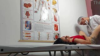 ginecologista fingers tight asshole then bareback fucks juicy patient