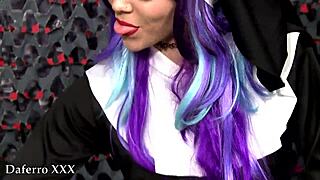 priest, why are you fucking this naughty nun in the graveyard?