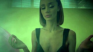 Brunette mystic Christina tongues magic crystal balls at porndudecasting