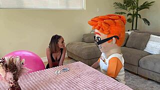 Brunette mystic Christina tongues magic crystal balls at porndudecasting