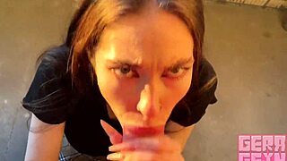 Gerageyn Smokes While Slurping Monster Cock on Balcony